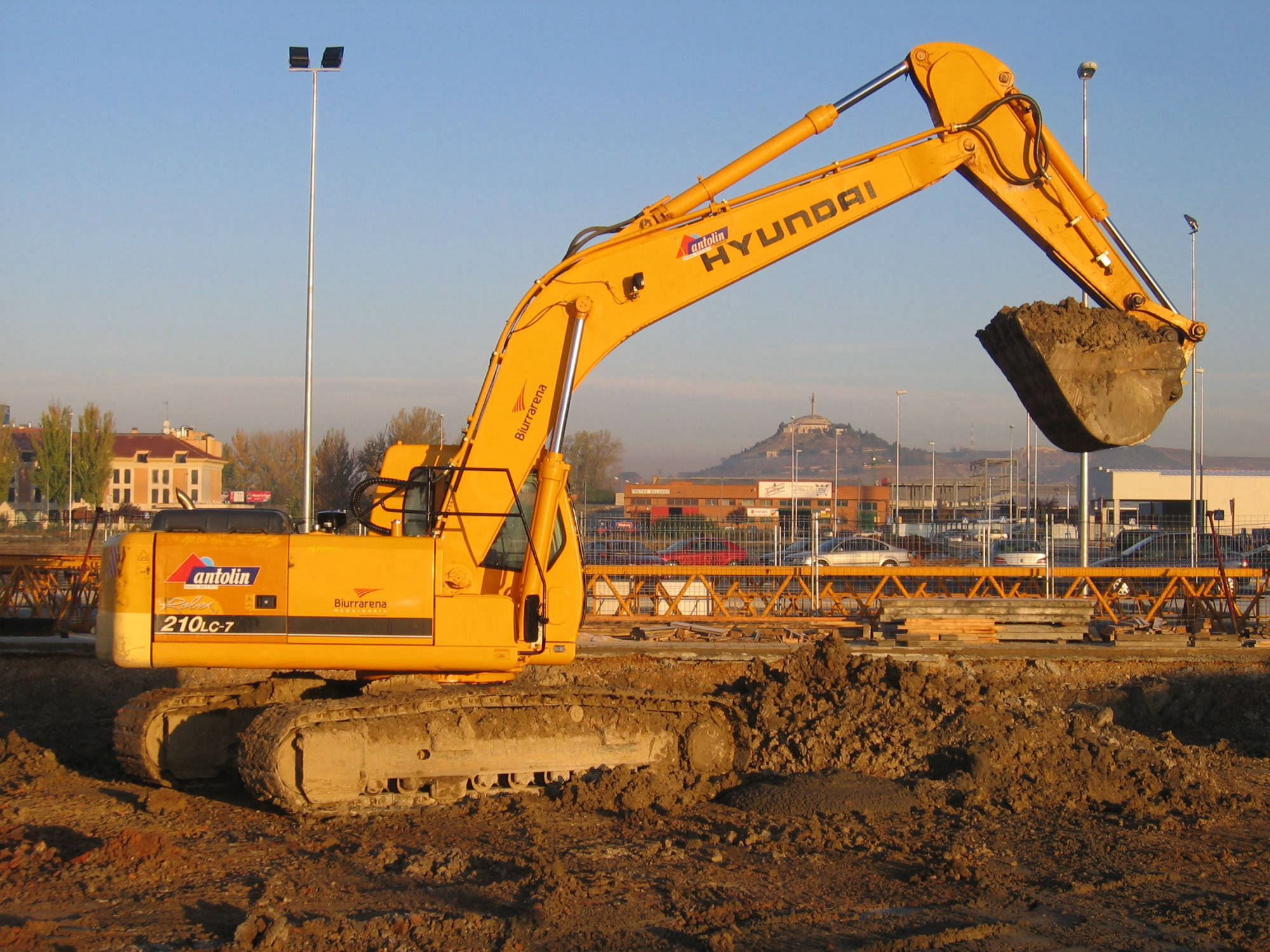 Excavadora en obra