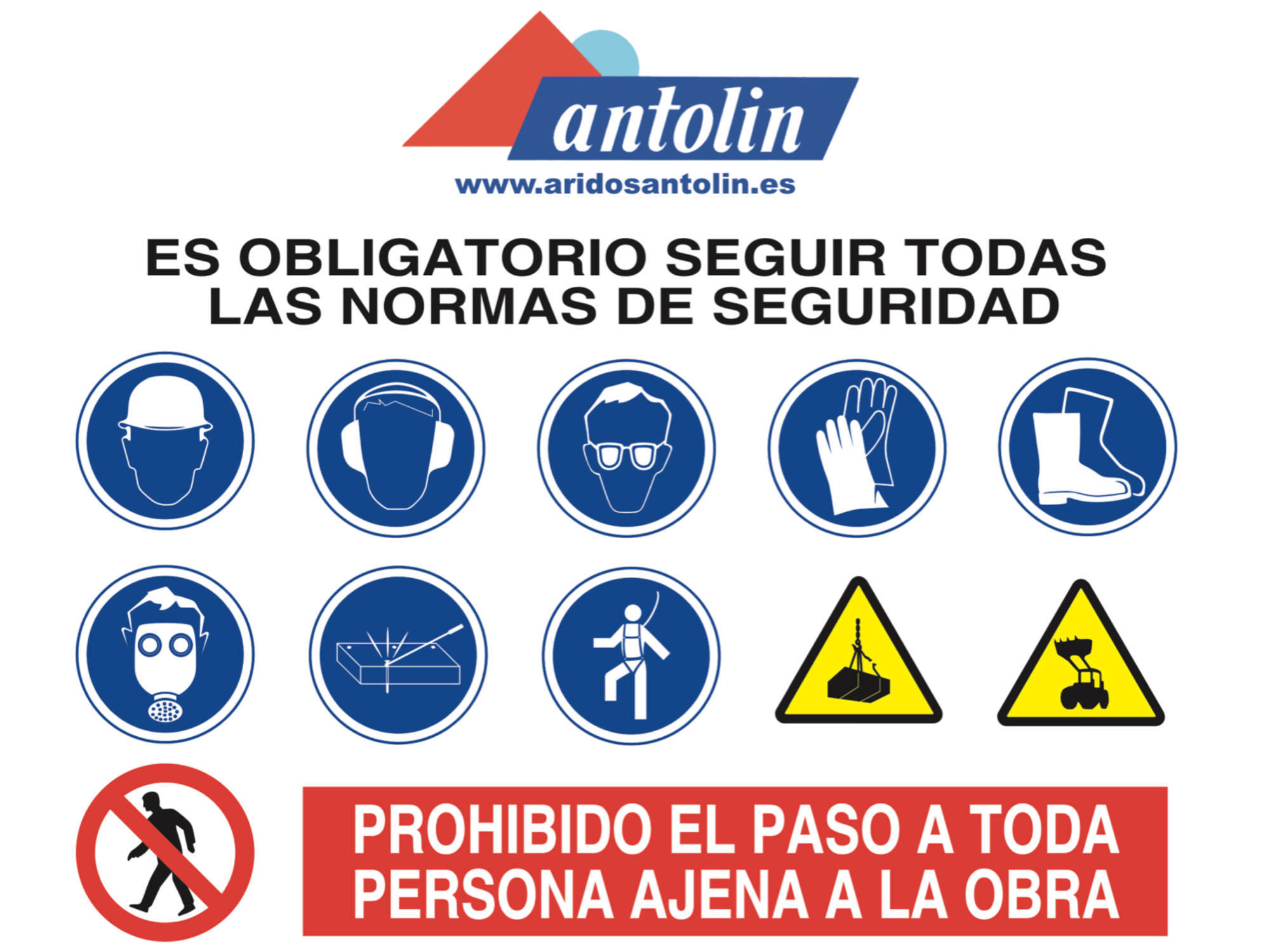 Cartel medidas de seguridad